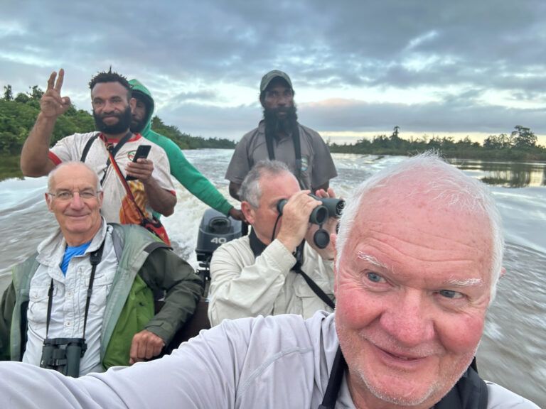 Finding purpose after medicine. Chasing rare birds on a river in papua,new Guinea