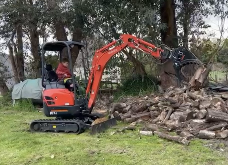 Digger in action